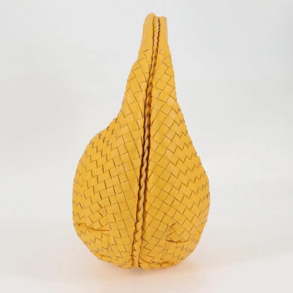 BOTTEGA VENETA INTRECCIATO Hobo Bag Leather Yellow - Picture 3 of 16